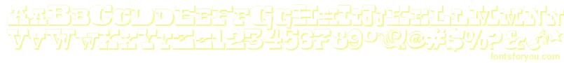 Toersh Font – Yellow Fonts on White Background