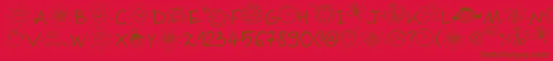 Sloneczko Font – Brown Fonts on Red Background