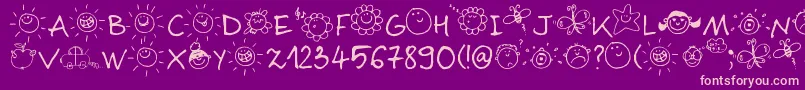 Sloneczko Font – Pink Fonts on Purple Background