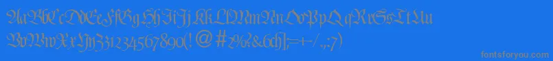 Weitere Informationen zur ProfidbNormal-Schriftart ProfidbNormal-Schriftart – Graue Schriften auf blauem Hintergrund
