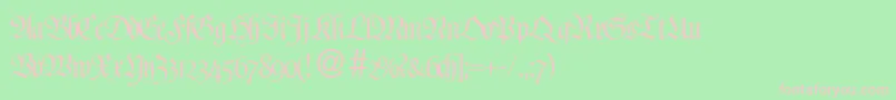 ProfidbNormal Font – Pink Fonts on Green Background