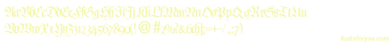 Шрифт ProfidbNormal – жёлтые шрифты