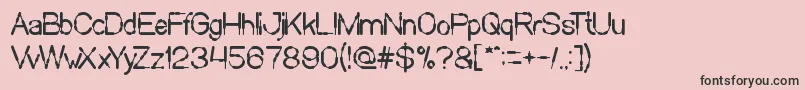 Sausage Font – Black Fonts on Pink Background