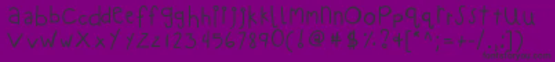 Kbloveitdown Font – Black Fonts on Purple Background