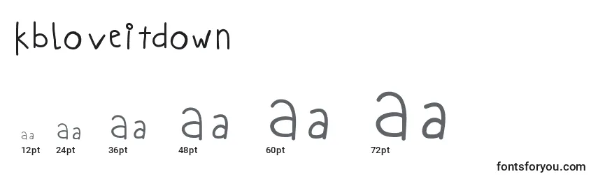 Размеры шрифта Kbloveitdown