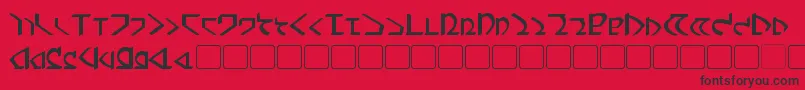 DwemerBold Font – Black Fonts on Red Background