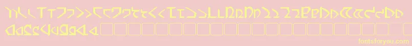 DwemerBold Font – Yellow Fonts on Pink Background