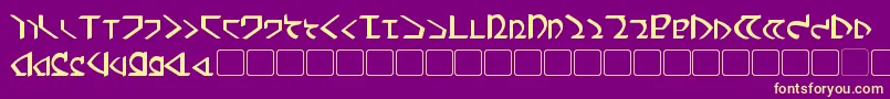 DwemerBold Font – Yellow Fonts on Purple Background