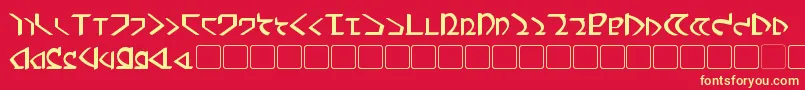 DwemerBold Font – Yellow Fonts on Red Background