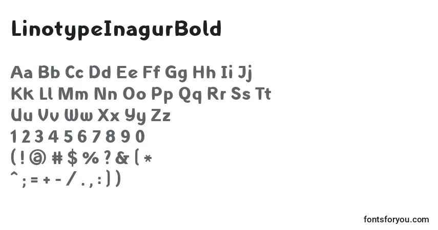 A fonte LinotypeInagurBold – alfabeto, números, caracteres especiais