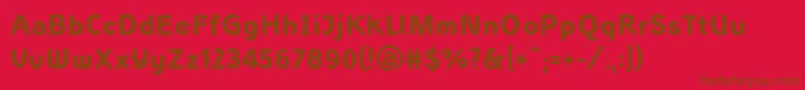 LinotypeInagurBold Font – Brown Fonts on Red Background