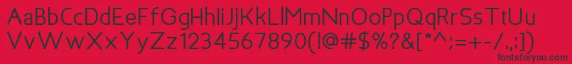 BakersfieldBold-Schriftart – Schwarze Schriften auf rotem Hintergrund