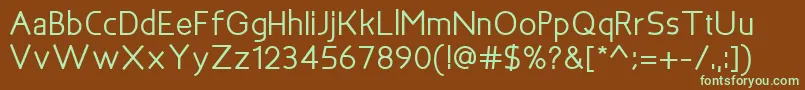 BakersfieldBold Font – Green Fonts on Brown Background
