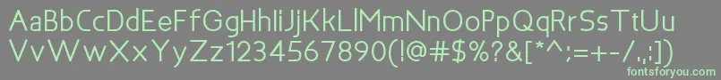 BakersfieldBold Font – Green Fonts on Gray Background