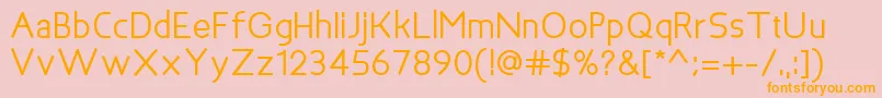 BakersfieldBold Font – Orange Fonts on Pink Background