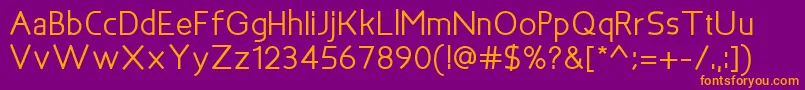 BakersfieldBold Font – Orange Fonts on Purple Background