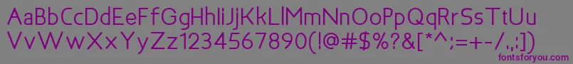 BakersfieldBold Font – Purple Fonts on Gray Background