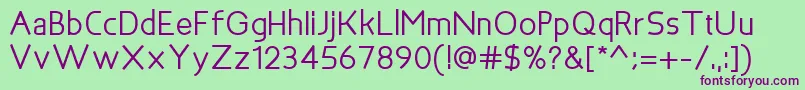 BakersfieldBold Font – Purple Fonts on Green Background