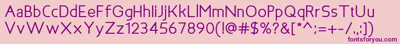 BakersfieldBold Font – Purple Fonts on Pink Background