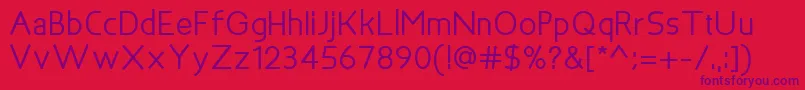 BakersfieldBold Font – Purple Fonts on Red Background