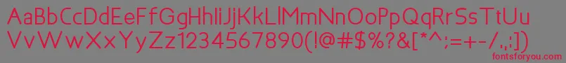 BakersfieldBold Font – Red Fonts on Gray Background