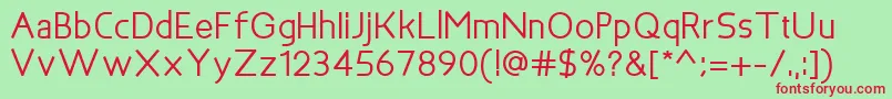 BakersfieldBold Font – Red Fonts on Green Background