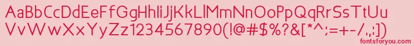 フォントBakersfieldBold – ピンクの背景に赤い文字