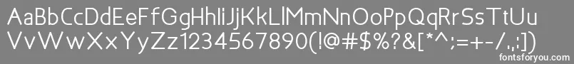 BakersfieldBold Font – White Fonts on Gray Background