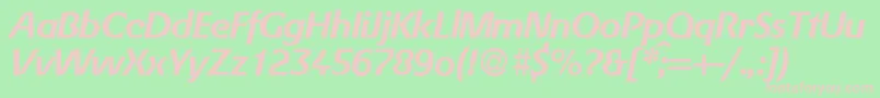 GerdadbBolditalic Font – Pink Fonts on Green Background