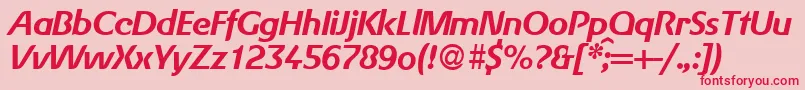 GerdadbBolditalic Font – Red Fonts on Pink Background