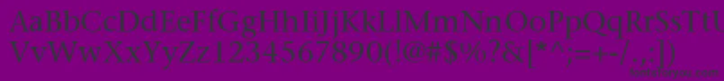 MesouranSerifSsi Font – Black Fonts on Purple Background