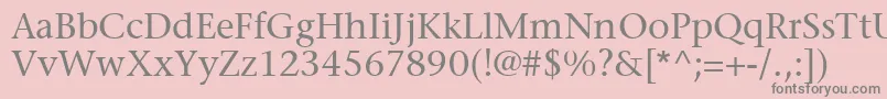 MesouranSerifSsi Font – Gray Fonts on Pink Background