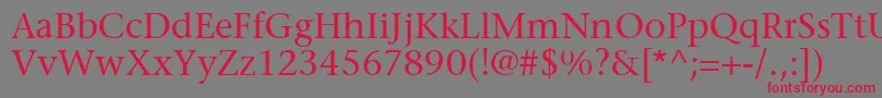 MesouranSerifSsi Font – Red Fonts on Gray Background