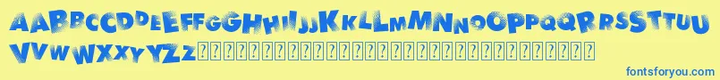 RythmNBlacks Font – Blue Fonts on Yellow Background