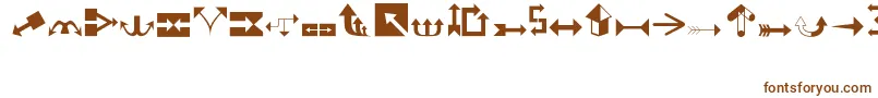 Arrows1 Font – Brown Fonts on White Background