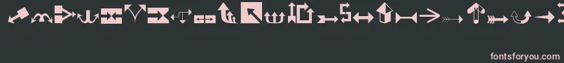 Arrows1 Font – Pink Fonts on Black Background