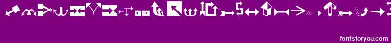 Arrows1 Font – White Fonts on Purple Background