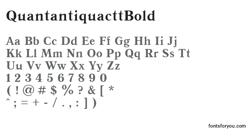 Czcionka QuantantiquacttBold – alfabet, cyfry, specjalne znaki