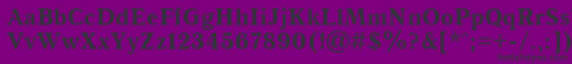 フォントQuantantiquacttBold – 紫の背景に黒い文字