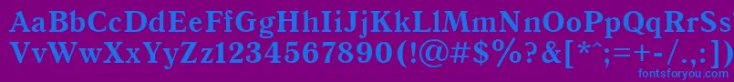 QuantantiquacttBold Font – Blue Fonts on Purple Background