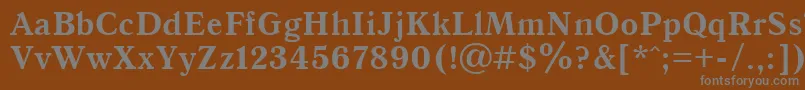 QuantantiquacttBold Font – Gray Fonts on Brown Background