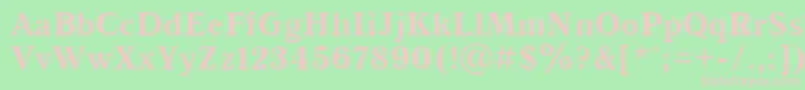 QuantantiquacttBold Font – Pink Fonts on Green Background