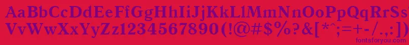 QuantantiquacttBold Font – Purple Fonts on Red Background