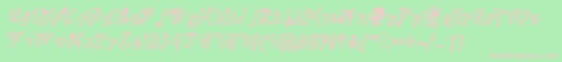 Dead Font – Pink Fonts on Green Background