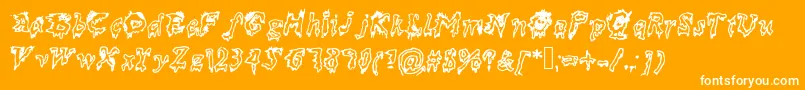 Dead Font – White Fonts on Orange Background