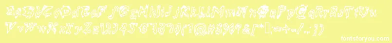 Dead Font – White Fonts on Yellow Background