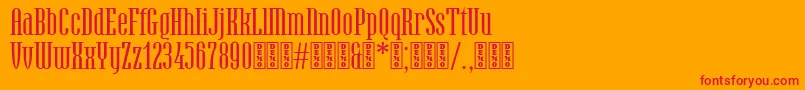HamerslagDemo Font – Red Fonts on Orange Background