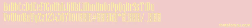 HamerslagDemo Font – Yellow Fonts on Pink Background