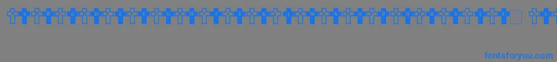 OldRuggedCross Font – Blue Fonts on Gray Background