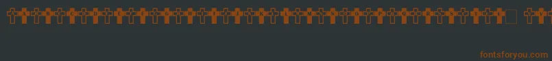 Шрифт OldRuggedCross – коричневые шрифты на чёрном фоне